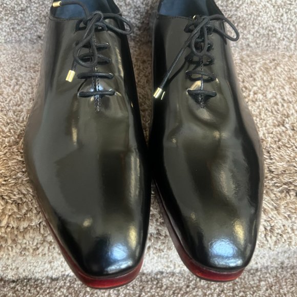 Lethato Men\'s Handcrafted Wholecut Genuine Leather Oxford Lace-Up Black Shoes main image 14